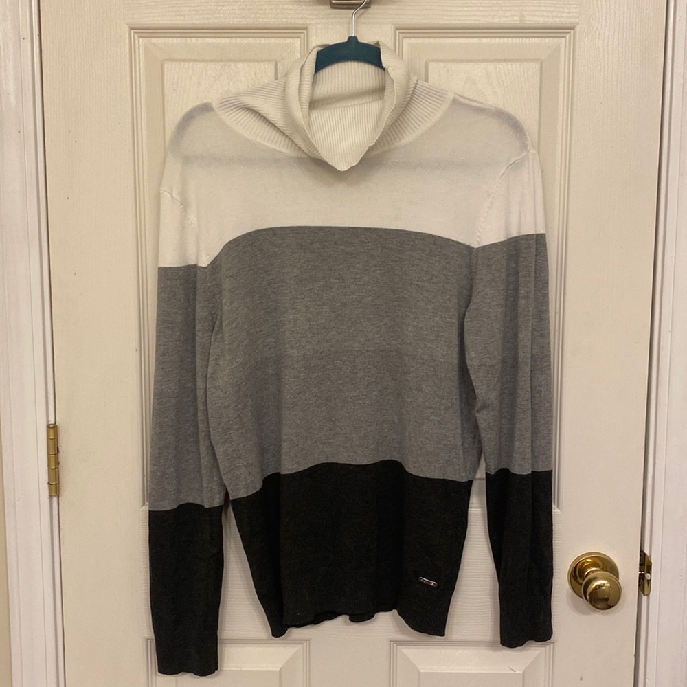 Calvin Klein Lightweight Color-Block Turtleneck - image 2